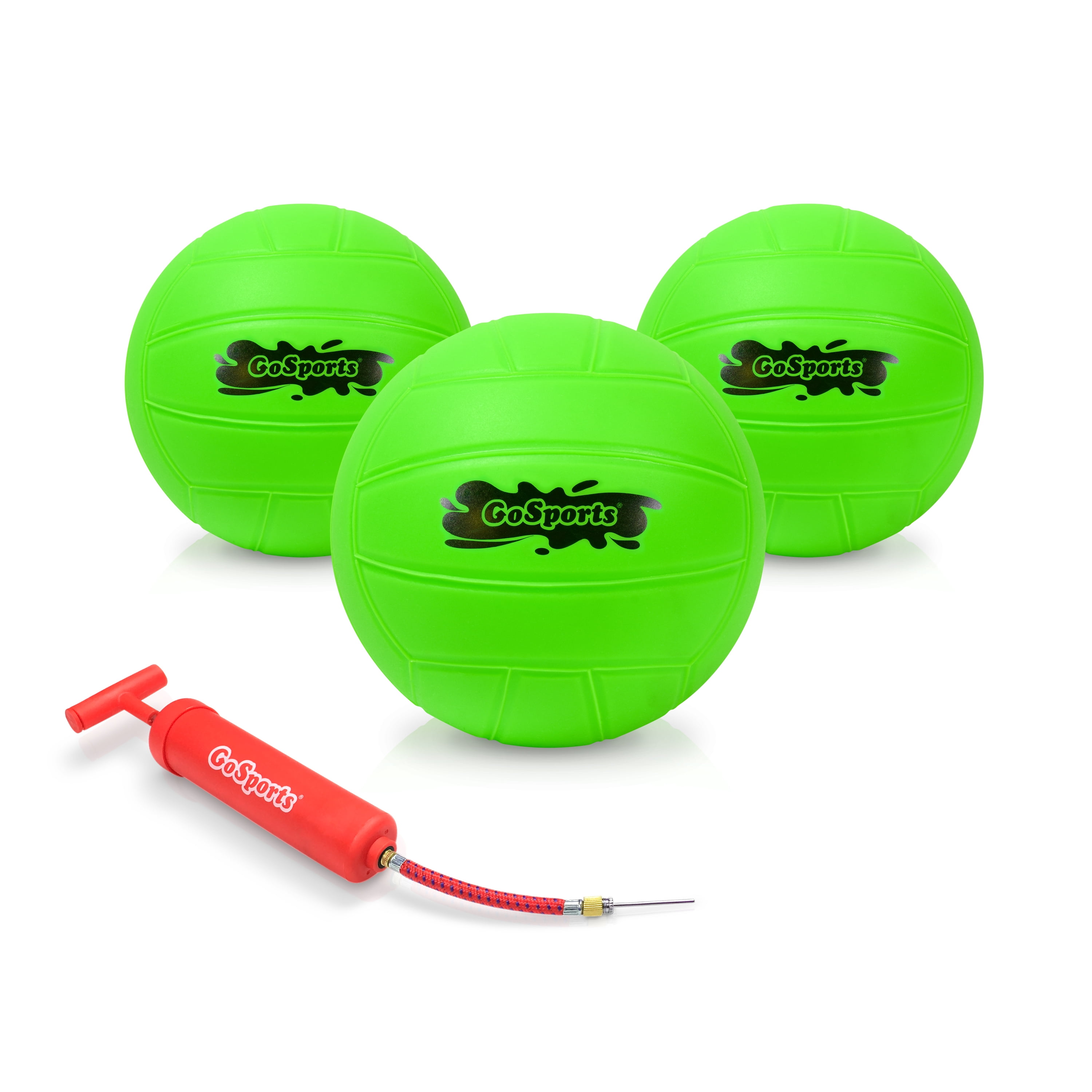 Green Synthetic Rubber Water Volleyball Set with Hand Pump