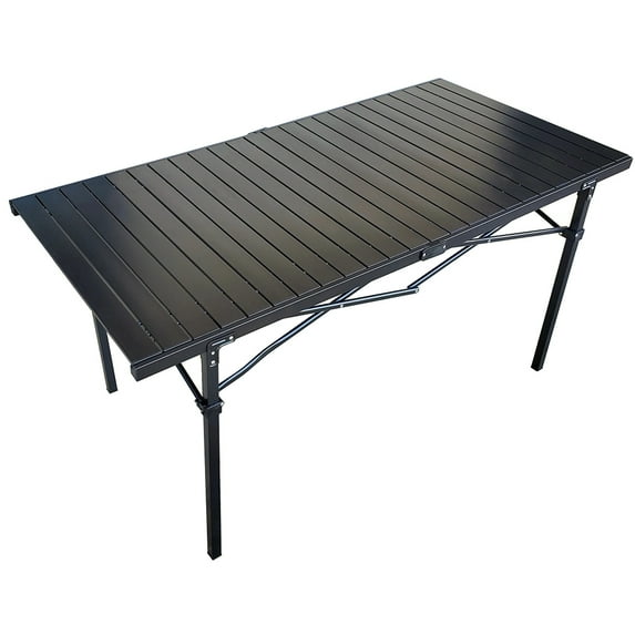 Vandue GoTEAM Portable Heavy Duty Aluminum Roll-Top Table, Camping/Tailgating/Beach Instant Table with Carry Bag X-Large