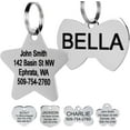thumbnail image 1 of GoTags Stainless Steel Pet ID Tags, Personalized Dog Tags and Cat Tags, up to 8 Lines of Custom Text, Engraved on Both Sides, in Bone, Round, Heart, Bow Tie and More, 1 of 7
