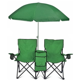 Portable Folding Picnic Double Chair Umbrella