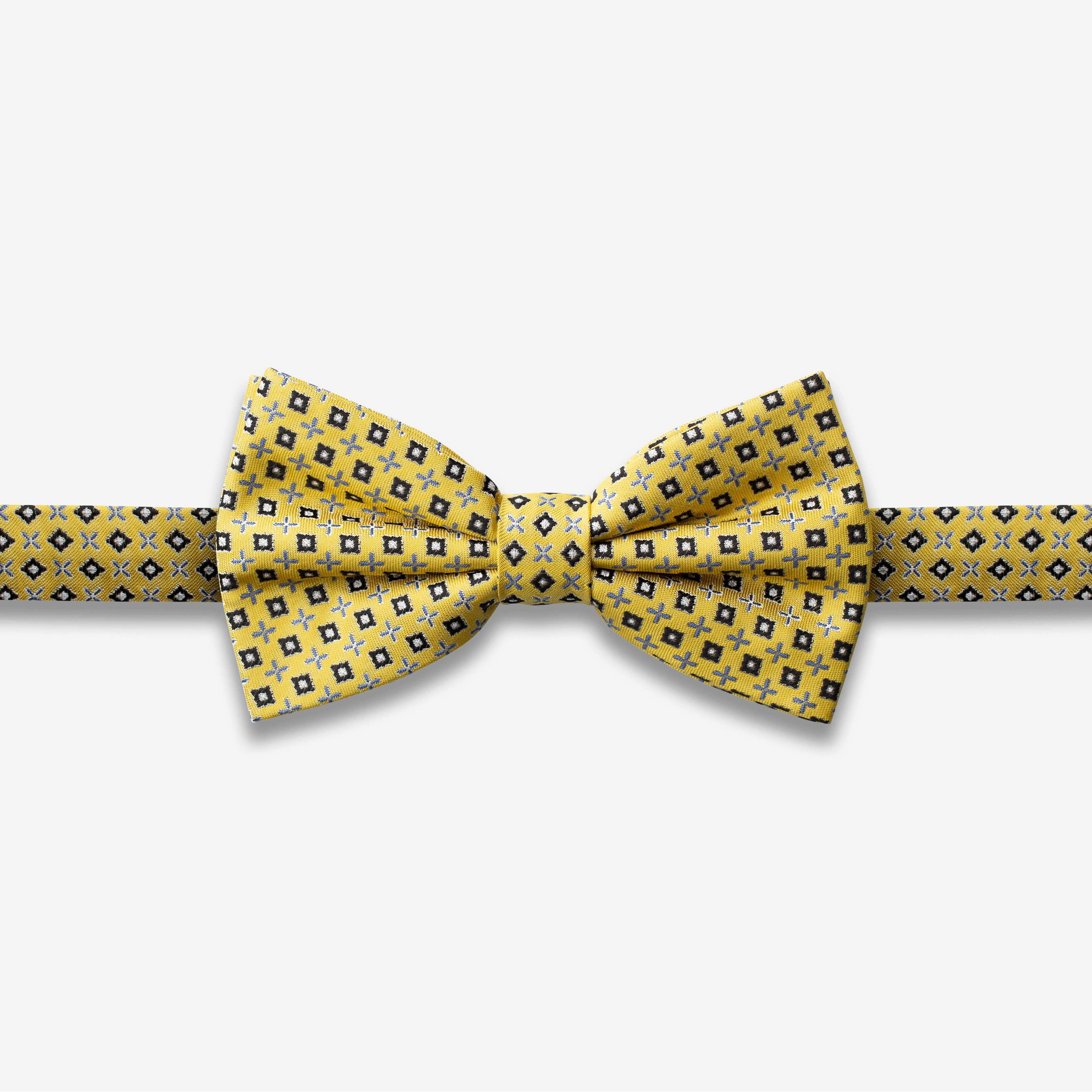 GoTie Men's Geometric Bowtie - Bow Ties Ready to Wear - Pretied Adjustable Ties for Short or Tall Men