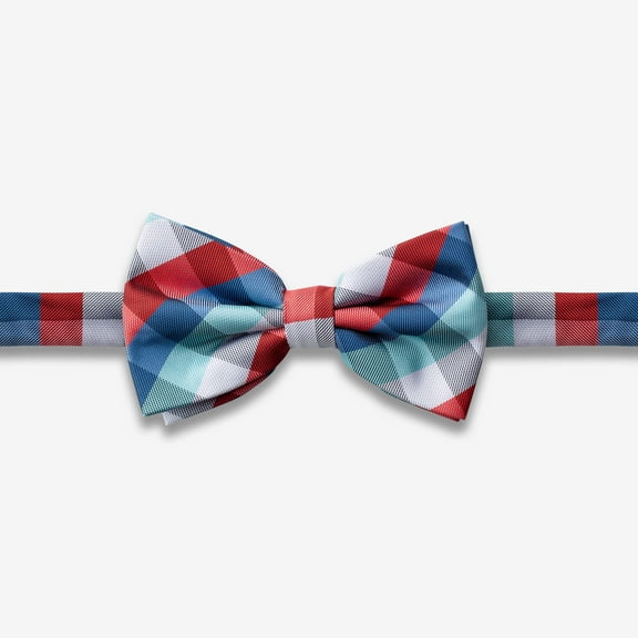 GoTie Men's Plaid Bowtie - Bow Ties Ready to Wear - Pretied Adjustable Ties for Short or Tall Men