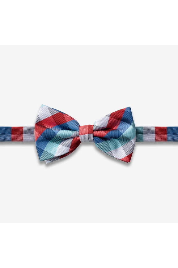 Men's Plaid Bowtie - Bow Ties Ready to Wear - Pretied Adjustable Ties for Short or Tall Men