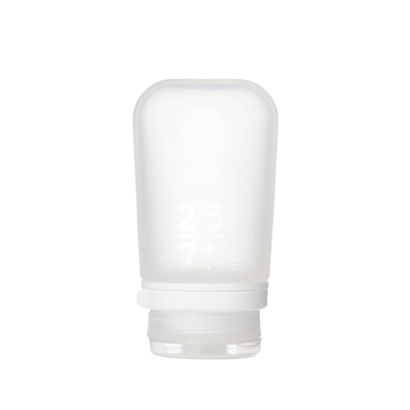GoToob (Medium) | Refillable Silicone Travel Bottle | Locking Lid | Food-Safe Material | Clear, Medium (2. 5 fl. oz. ; 74ml)