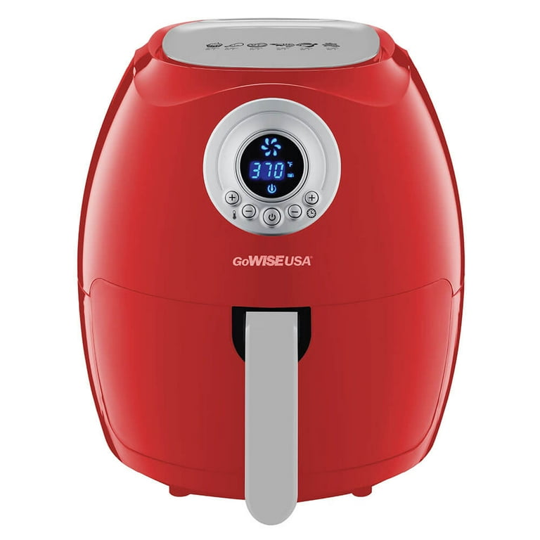 GoWISE GW22933 3.7 Quart Digital Air Fryer 100 Recipes Red