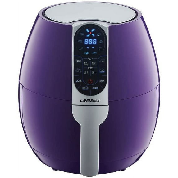 GoWISE USA 3.7-Quart Programmable Air Fryer with 8 Cook Presets, GW22638 - Black