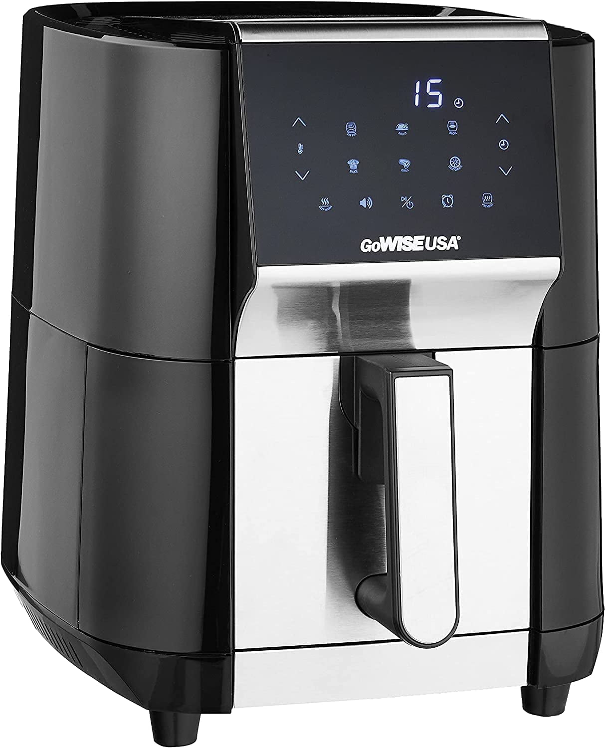 GoWISE USA 7Quart Air Fryer & Dehydrator with Ergonomic Touchscreen Display with Stackable