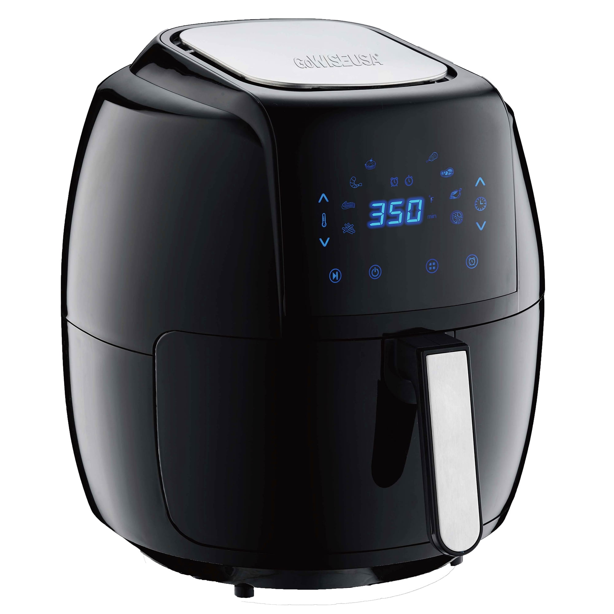 GoWISE USA GW22957 7-Quart Electric Air Fryer with Dehydrator & 3 Stackable  Racks, Digital Touchscreen with 8 Functions + Recipes, 7.0-Qt, Red/Silver
