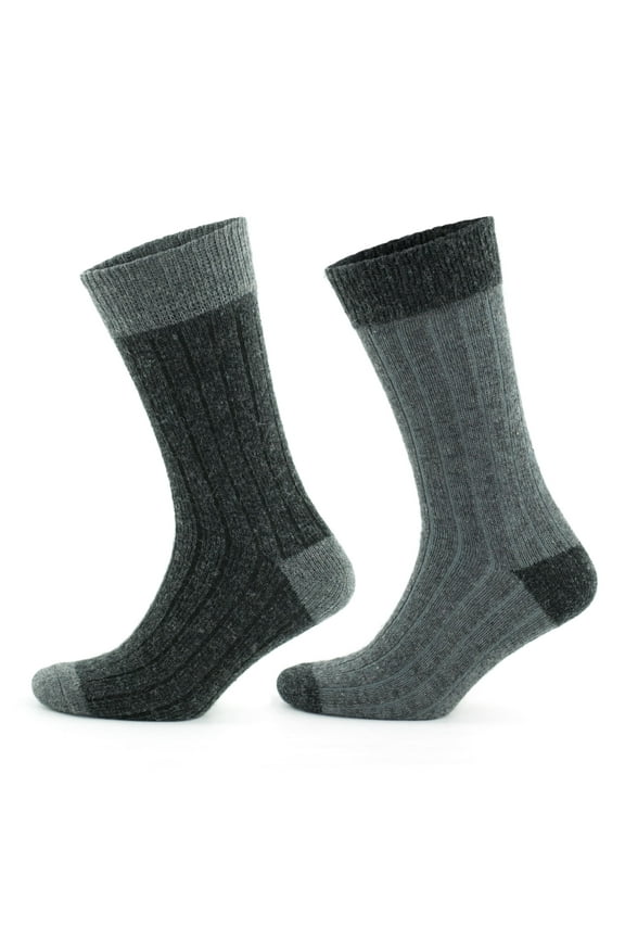 Alpaca Wool Socks For Men and Women | Cozy Warm Crew Socks | 2 Pairs | Model: 3096