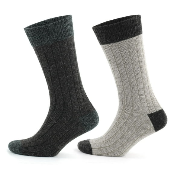 GoWith Alpaca Wool Socks For Men and Women | Cozy Warm Crew Socks | 2 Pairs | Model: 3096