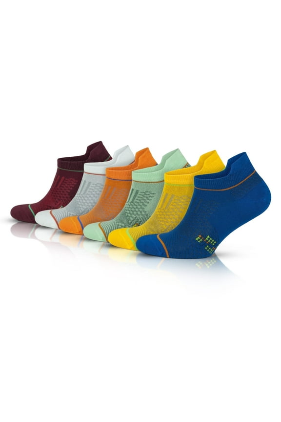 Bamboo Colorful Running Socks For Men | Zero Cushion | 6 Pairs | Model: 3151