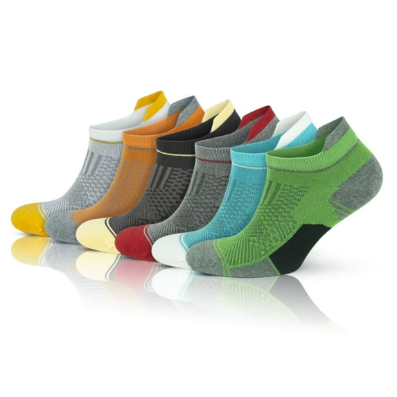 GoWith Bamboo Colorful Running Socks For Men | Zero Cushion | 6 Pairs | Model: 3152