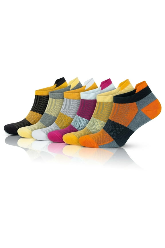Bamboo Colorful Running Socks For Women | 6 Pairs | Model: 2152