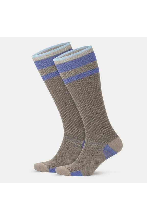 Bamboo Compression Socks for Men and Women | Knee High Socks For Travel | 2 Pairs | Model: 3596