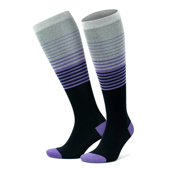 GoWith Bamboo Purple Knee High Compression Socks For Women and Men | 1 Pair | Model: 3590