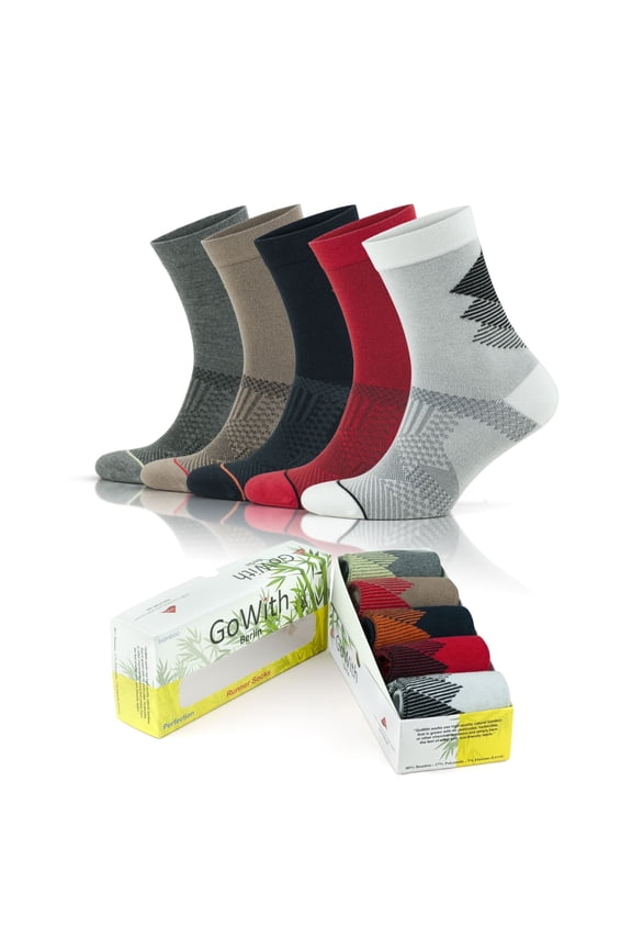 Bamboo Thin Dress Socks | Seamless Colorful Quarter Socks | 5 Pairs | Model: 3209