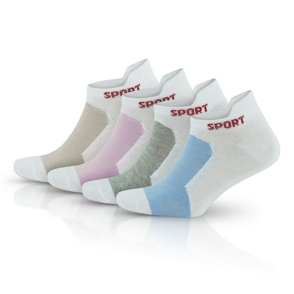 GoWith Cotton Ankle Socks For Women | 4 Pairs | Model: 2082