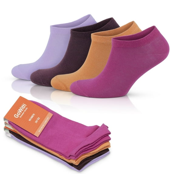 GoWith Cotton Colorful Sneaker Socks For Women | 4 Pairs | Model: 2131