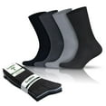 thumbnail image 1 of GoWith Cotton Diabetic Socks For Men | Seamless Thin Crew Socks | 4 Pairs | Model: 3063, 1 of 10