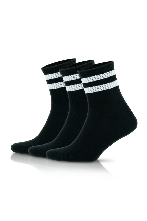 Cotton Striped Socks For Men | Thin Summer Retro Socks | 3 Pairs | Model: 3501