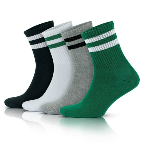 GoWith Cotton Striped Socks For Men | Thin Summer Retro Socks | 4 Pairs | Model: 3501