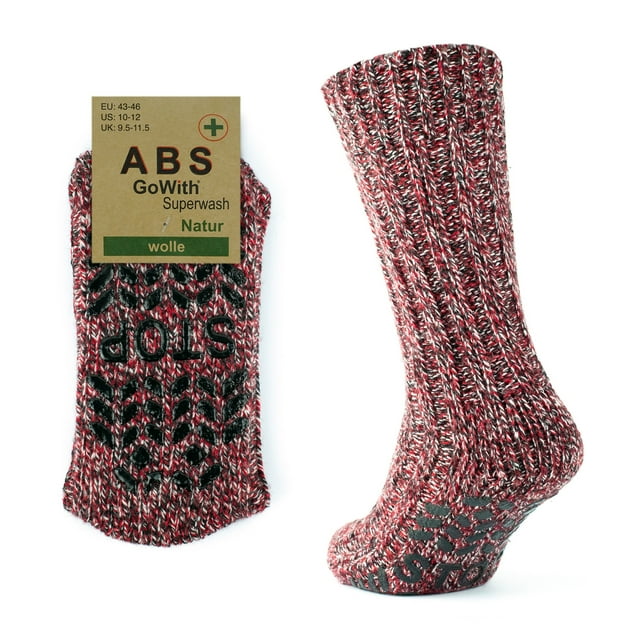 GoWith Men's Merino Wool NoSlip Comfy Grip Socks 1 Pair Model