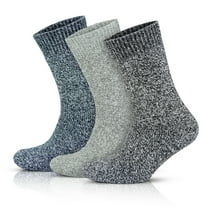 GoWith Men's Merino Wool Thermal Warm Thick Crew Socks | 3 Pairs | Model: 6038