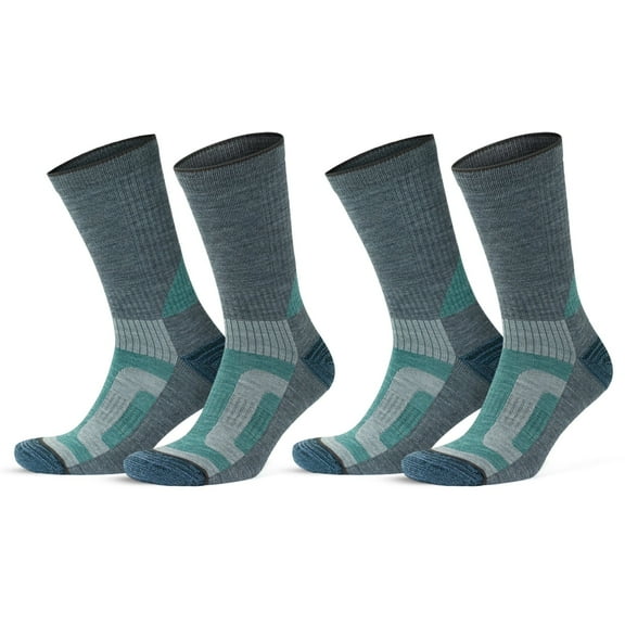 GoWith Merino Wool Cushioned Hiking Crew Socks | Lightweight Walking Socks | 2 Pairs | Model: 3592