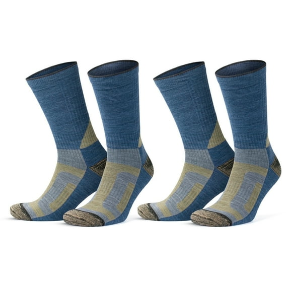 GoWith Merino Wool Cushioned Hiking Crew Socks | Lightweight Walking Socks | 2 Pairs | Model: 3592