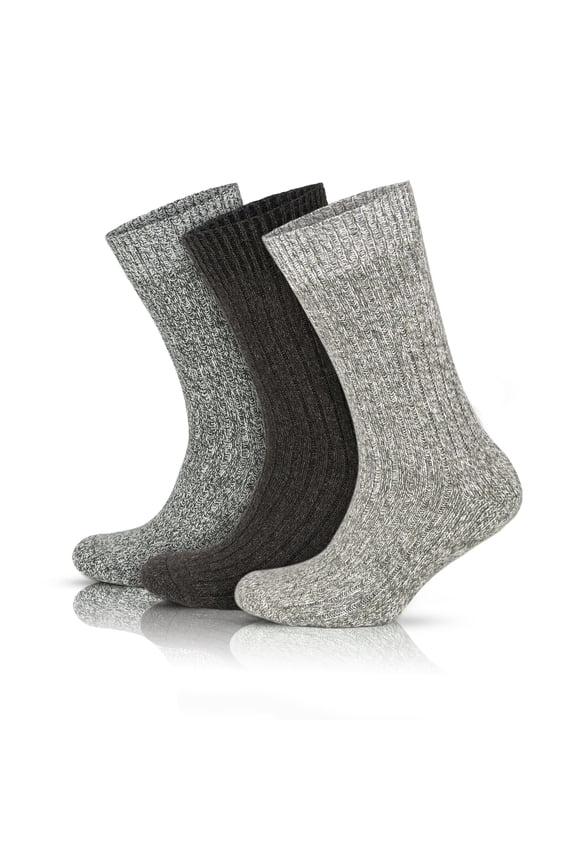 Merino Wool Socks For Men | Thick Soft Cozy Winter Socks | 3 Pairs | Model: 6004