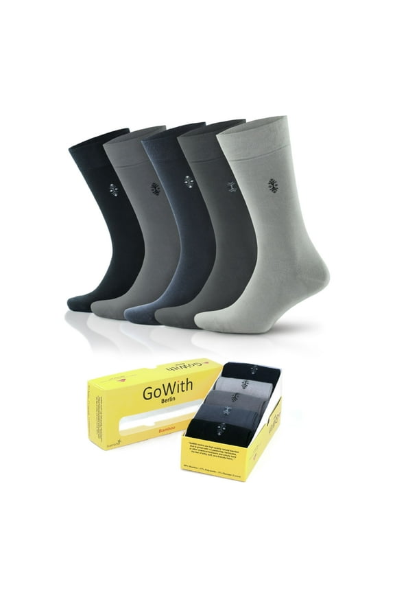 Rayon Made From Bamboo Dress Socks For Men | Thin Seamless Socks | 5 Pairs | Model: 3558