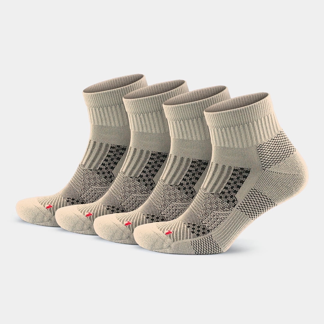 GoWith Running Socks for Men and Women | Cushioned Anti Blister Ankle Socks | 4 Pairs | Model: 3594