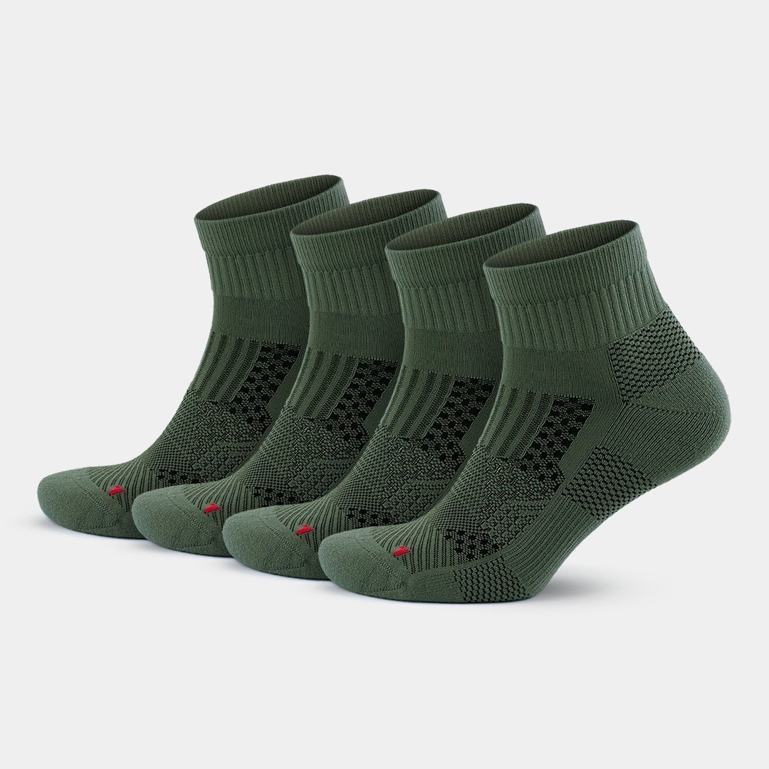 GoWith Running Socks for Men and Women | Cushioned Anti Blister Ankle Socks | 4 Pairs | Model: 3594