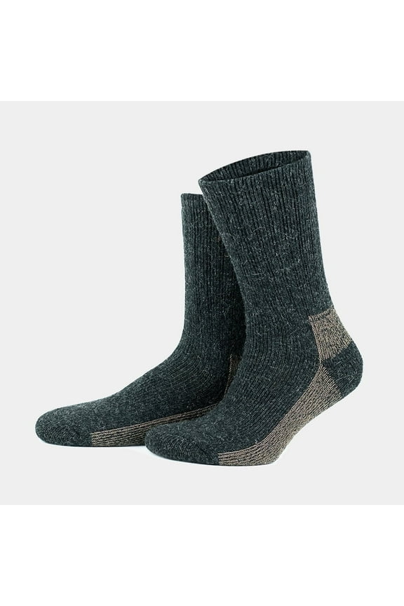 Thermal Warm Terry Lined Alpaca Hiking Boot Socks for Men & Women | 2 Pairs | Model: 6005