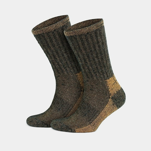GoWith Thermal Warm Terry Lined Alpaca Hiking Boot Socks for Men & Women - Optic Effect | 2 Pairs | Model: 6006