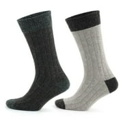 GoWith Unisex Alpaca Wool Thermal Warm Cozy Crew Socks | 2 Pairs | Model: 3096