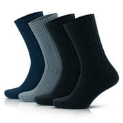 GoWith Unisex Colorful 97% Cotton Comfy Crew Socks | 4 Pairs | Model: 3014