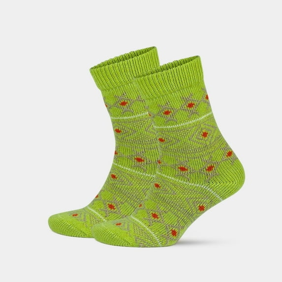 GoWith Women's Alpaca Wool Crew Vintage Socks with Nordic Pattern | 2 Pairs | Model: 2057