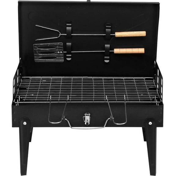GoXteam 10.63" Charcoal Outdoor Folding Grill, Portable