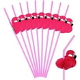 thumbnail image 1 of GoXteam 100 Pink Flamingo Drinking Straws, Hawaiian Beach Cocktail Luau Party Decorations Supplies, 1 of 7
