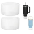 thumbnail image 1 of GoXteam 2 Pack Silicone Boot, Compatible with Stanley Tumbler 40oz & IceFlow Flip 30 20 oz, Accessories for Simple Modern Tumbler Water Bottles Protector Bottom Sleeve Cover Bumpe, White, 1 of 6