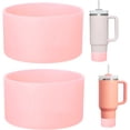 thumbnail image 1 of GoXteam 2 Pack Silicone Boot, Compatible with Stanley Tumbler 40oz & IceFlow Flip 30 20 oz, Accessories for Simple Modern Tumbler Water Bottles Protector Bottom Sleeve Cover Bumpe, Pink, 1 of 6