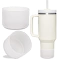 thumbnail image 1 of FASTBIRD 2 Pack Silicone Boot for Stanley 40oz Quencher Adventure Tumbler, Bottom Boot for Stanley IceFlow Flip 30 20 oz, Stanley Cup Protector Sleeve Cover Boots for Stanley 40oz, White, 1 of 6