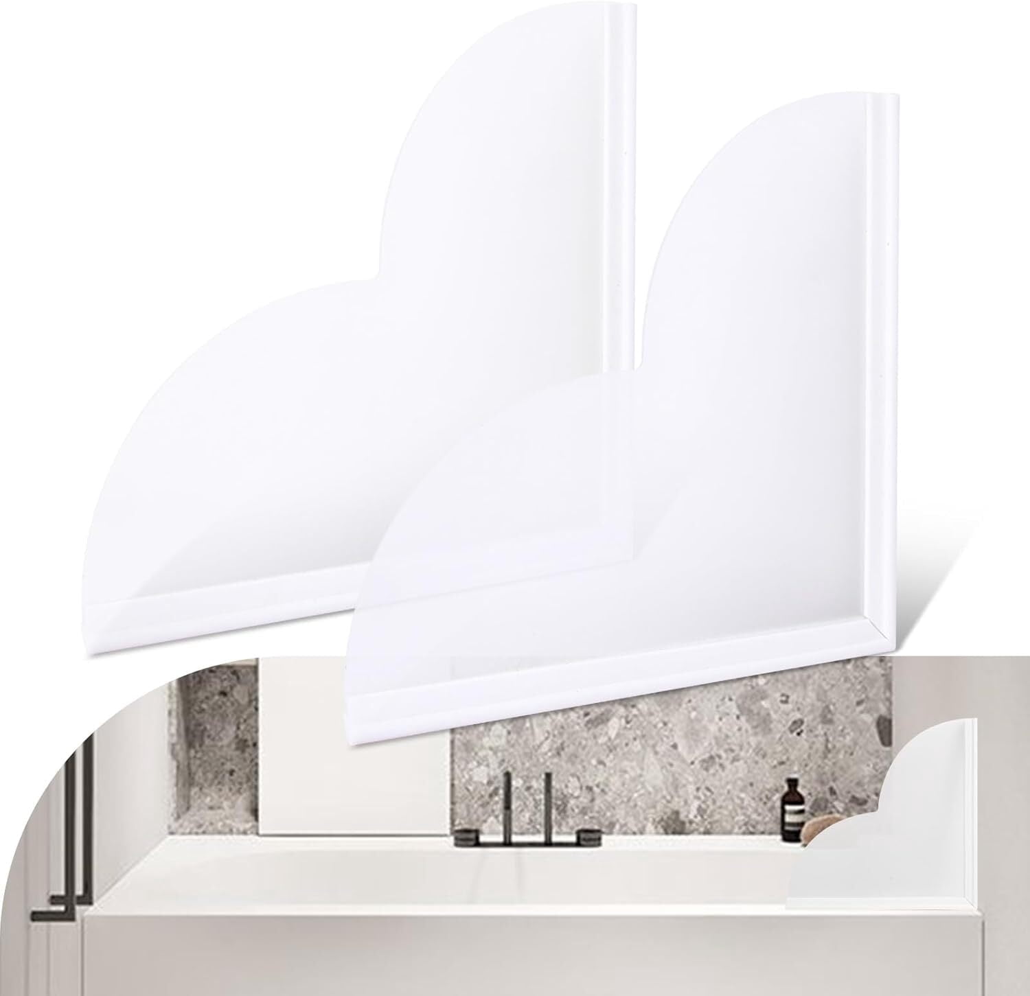 GoXteam 2 Pack Updated Shower Splash Guard, Large Splash Guards for ...