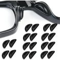 thumbnail image 1 of GoXteam 20 Pairs (Black) Eyeglass Nose Pads, Comfort Soft Silicone Glasses Nose Pad, Anti-Slip Air Chamber Glasses Grips For Eyeglasses and Sunglasses, 1 of 7