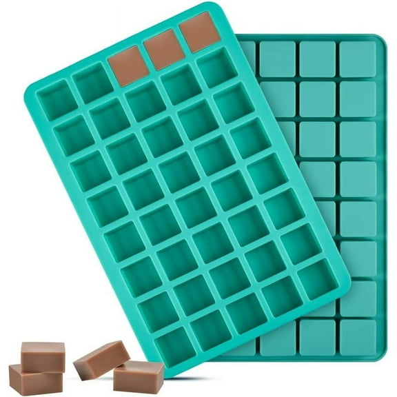 GoXteam 2Pack 40 Cavities Square Silicone Molds, Mini Cubes Silicone Mold for Chocolate, Hard Candy, Ice Cubes, Gummy