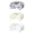 thumbnail image 1 of GoXteam 3 Pack Spa Headband for Women, Facial Makeup Headband Soft Coral Fleece Cosmetic Headband for Women Girls Bow Hair Band Head Wraps for Washing Face Mask Spa Shower Gifts, 1 of 7