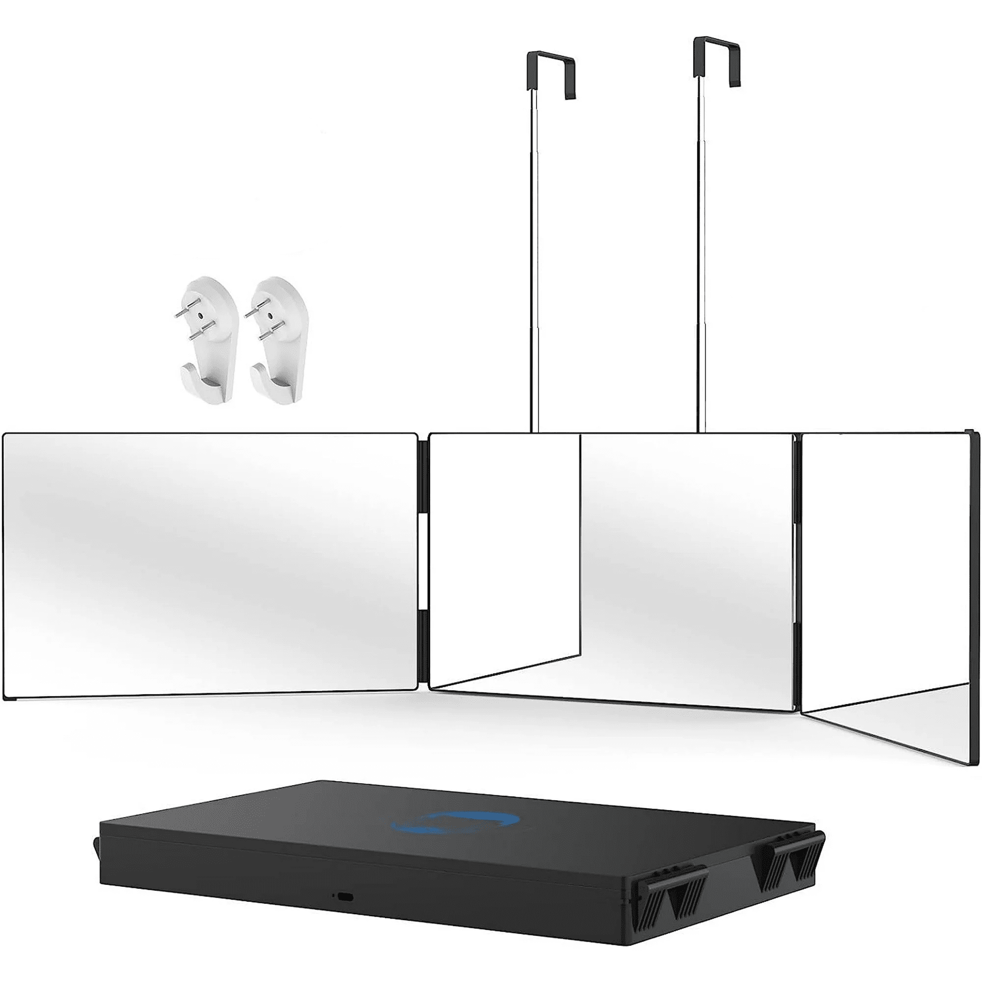 GoXteam Trifold Mirror for Hair Cutting & Shaving, Adjustable, Wall