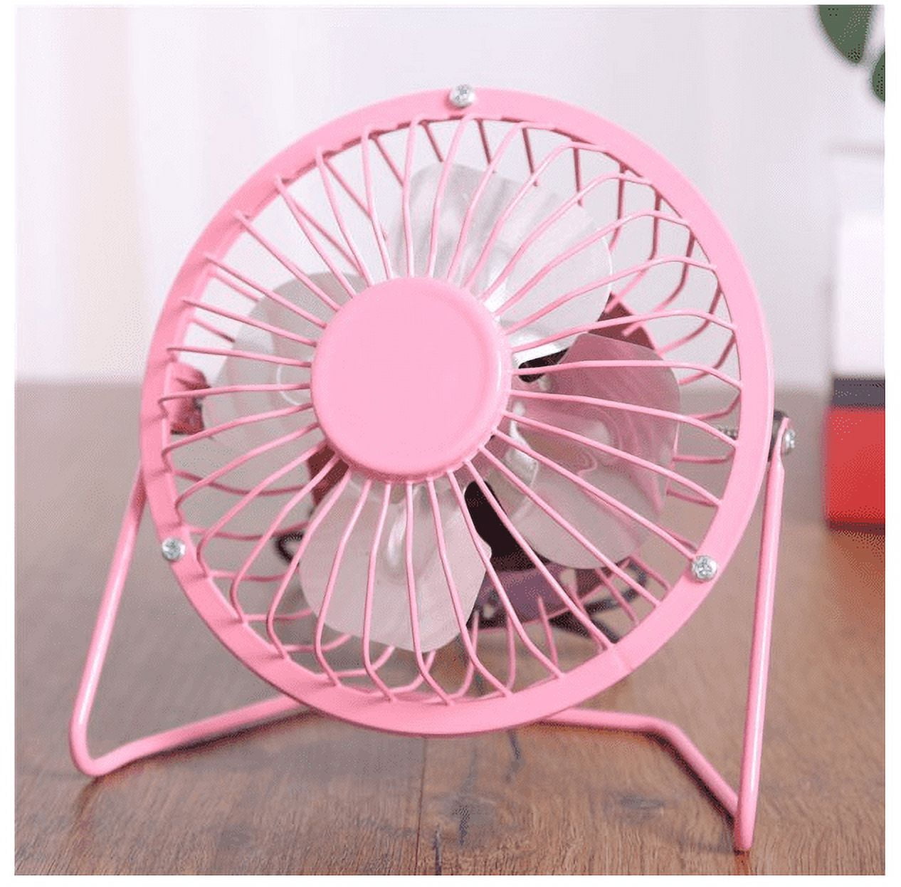 Mini USB Desk Fan with Clock LED Display,Small Oscillating Table Fan 4  Speeds Strong Wind,180°Rotate,Quiet Portable Personal Desktop Fan4000mAh