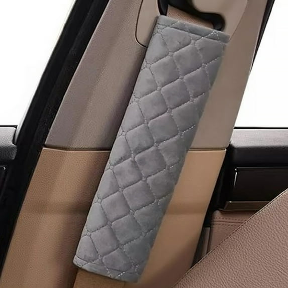 GoXteam 4 Pack Universal Soft and Comfortable Car Seat Belt Pads Harness Pads Pram Strap Covers Backpack Shoulder Pad Automotive Seat Belt Cushion Pad Cover for Adults, Gray